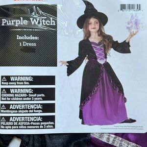 Purple Witch Kids Costume 6/6x new